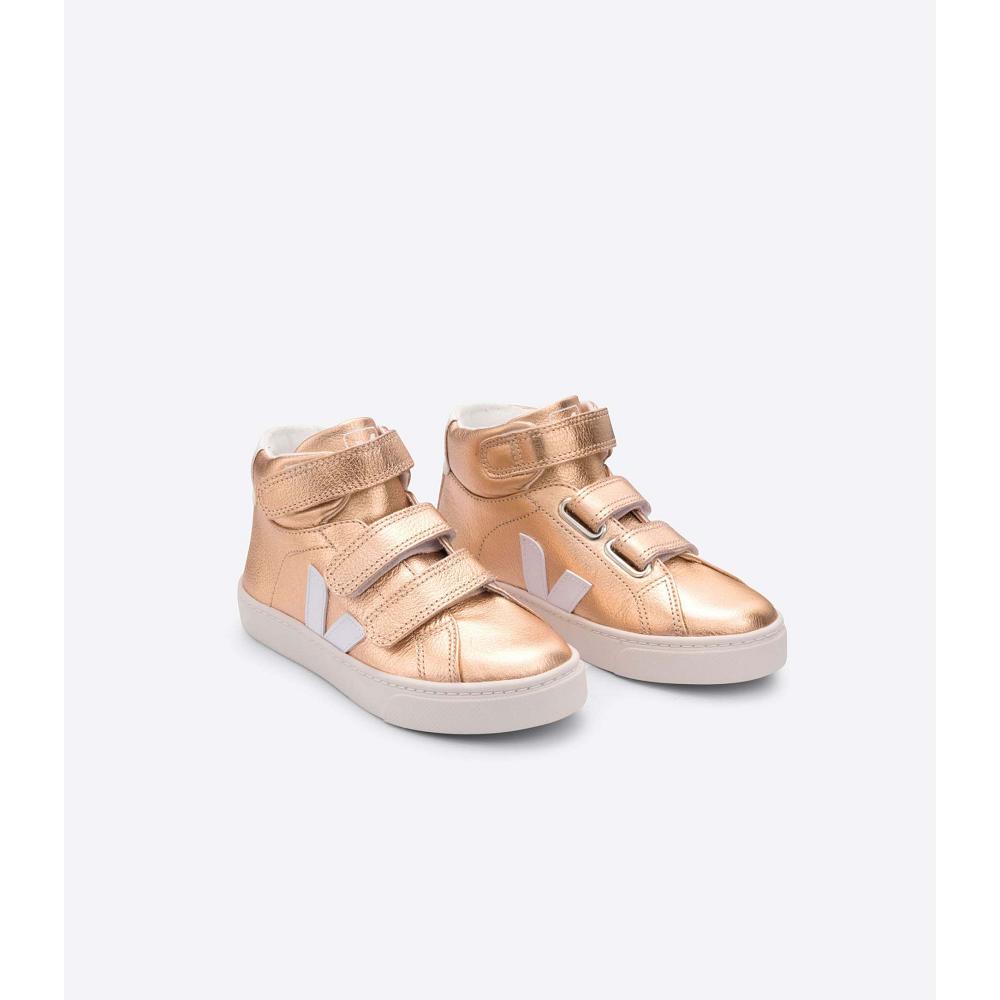 Veja ESPLAR MID CHROMEFREE Kids' High Tops Gold | NZ 697KOR